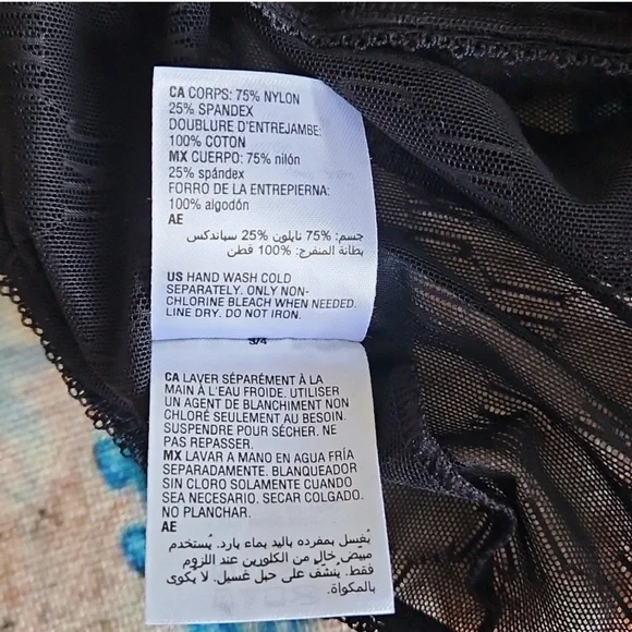 I.N.C. Intimates Size XL Black Sheer Lace and Mesh Bodysuit - Picture 14 of 15